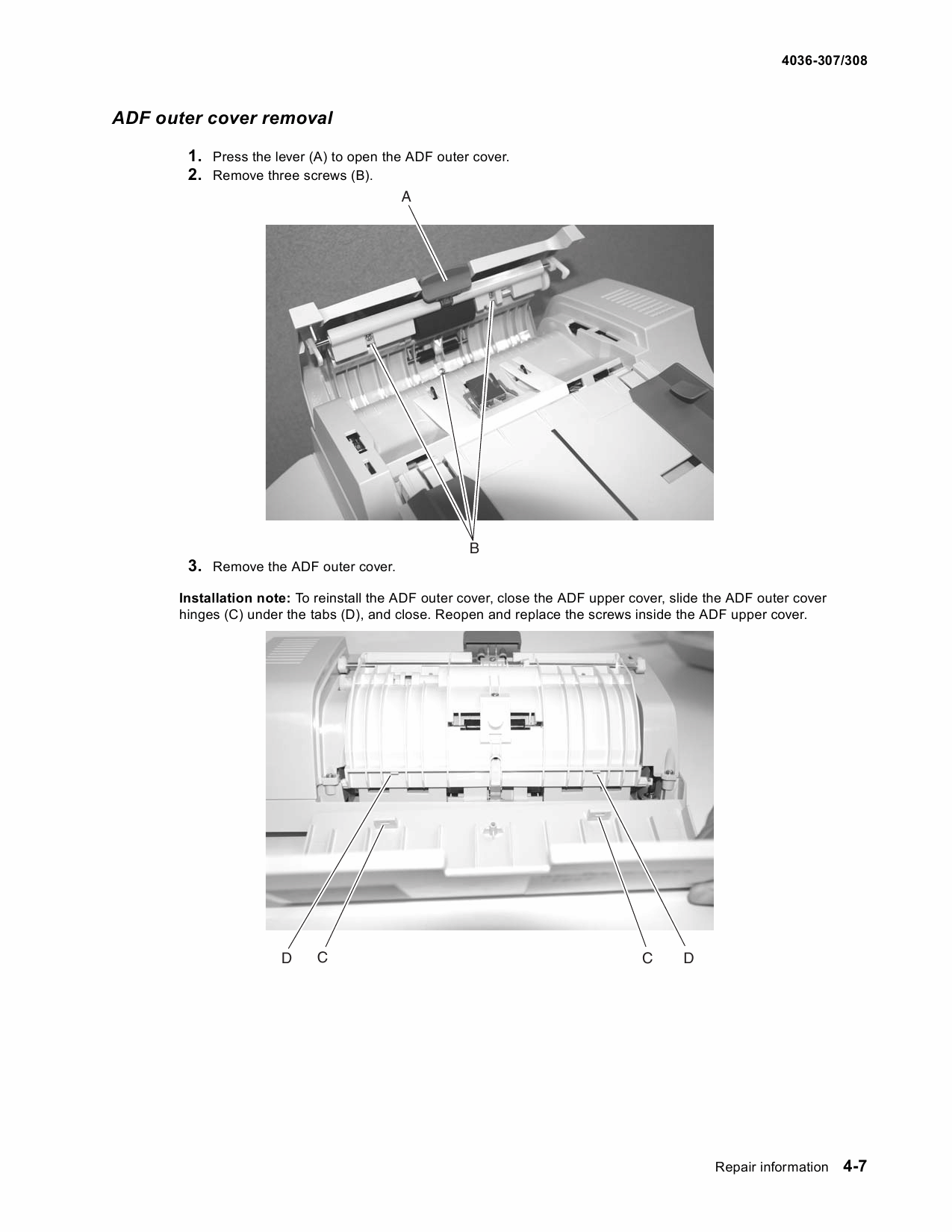 Lexmark Option 4600MFP 4036 Service Manual-4